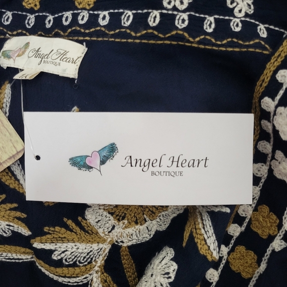 Angel Heart Boutique NWT Embroidered Open Cardigan. - Picture 8 of 16